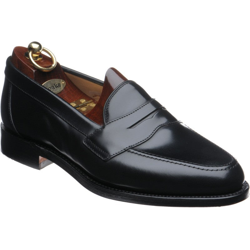 Product image for Loake Eton mens loafers in black polished (second)