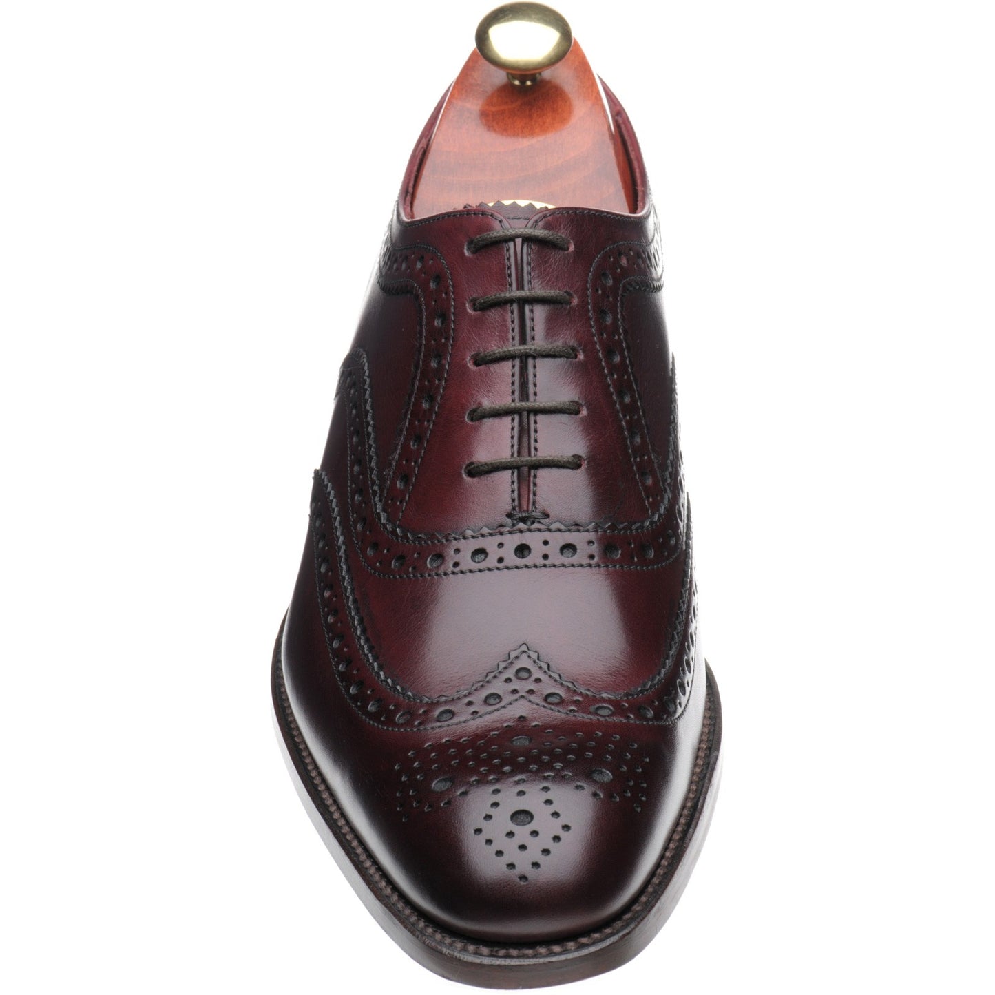 Product image for Loake Fearnley mens brogues in burgundy calf (second)