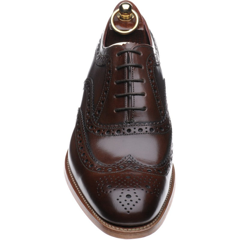 Product image for Loake Fearnley mens brogues in dark brown (second)