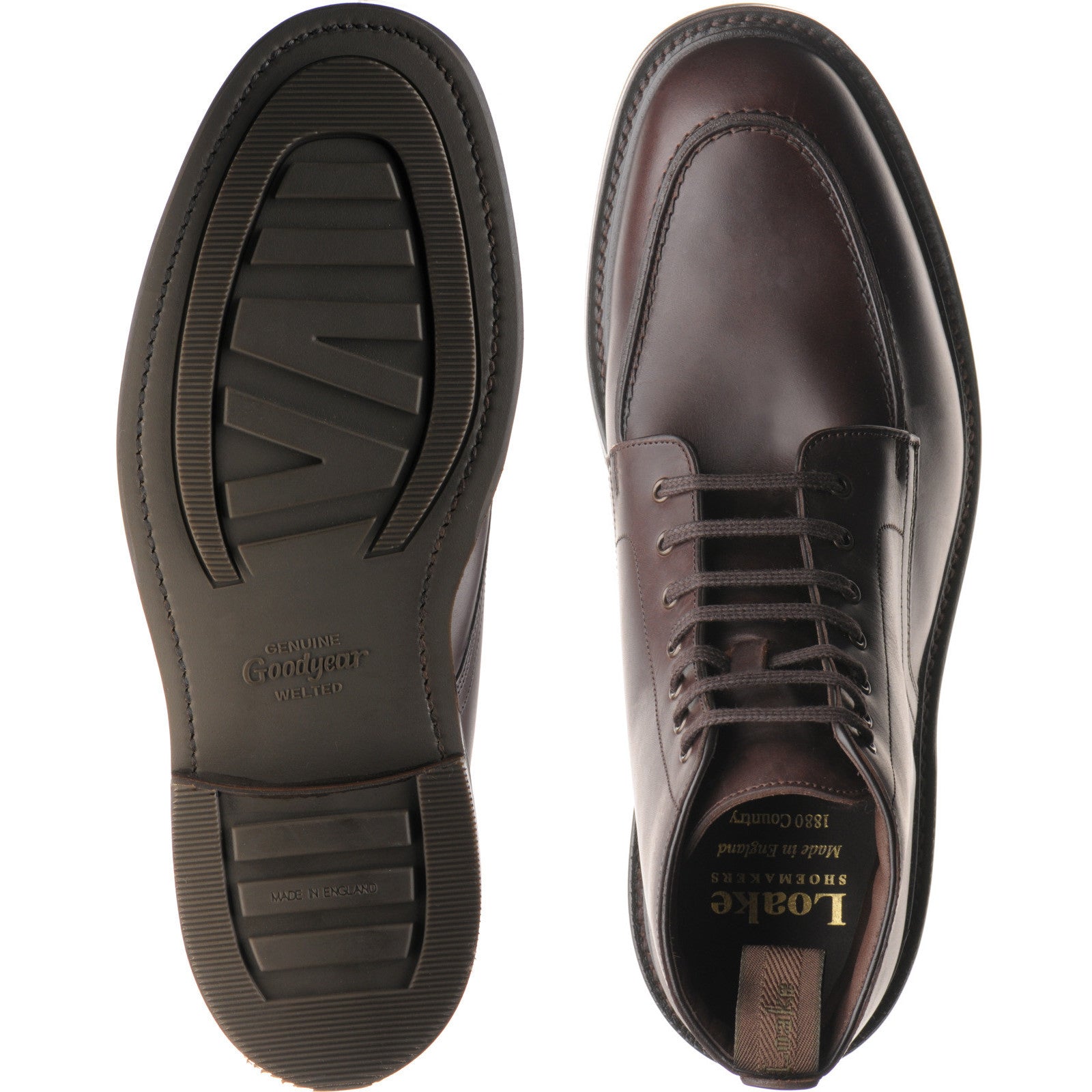 Product image for Loake Gisbourne in dark brown waxy 