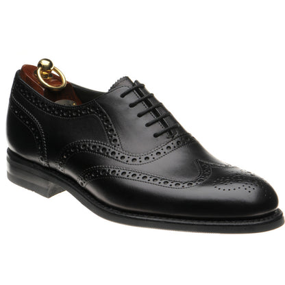 Product image for Loake Hepworth mens hybrid-soled brogues in black calf