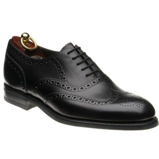 Product image for Loake Hepworth mens hybrid-soled brogues in black calf
