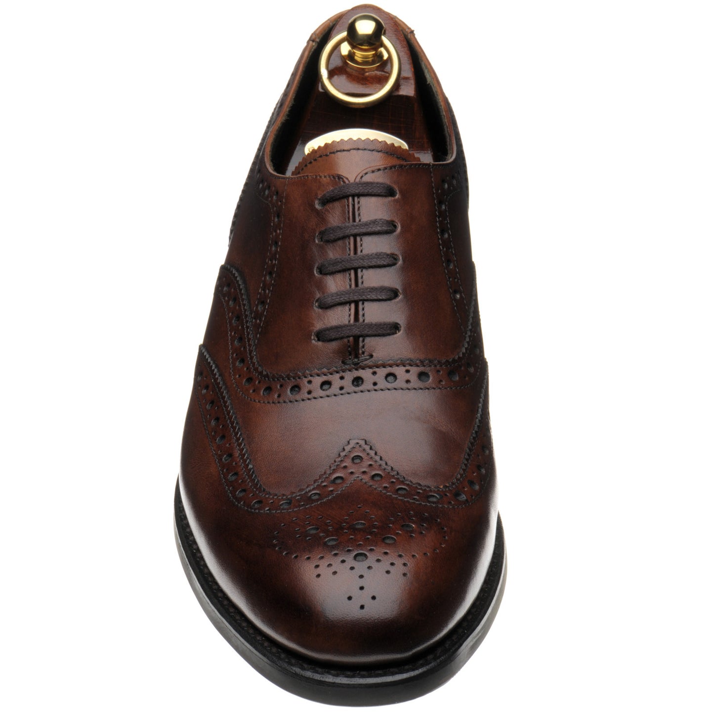 Product image for Loake Hepworth mens hybrid-soled brogues in dark brown calf (second)