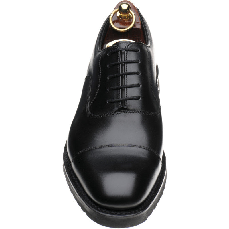 Product image for Loake Hitchcock mens rubber-soled Oxfords in black calf