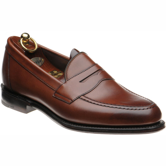 Product image for Loake Hornbeam mens loafers in seared mahogany calf (second)