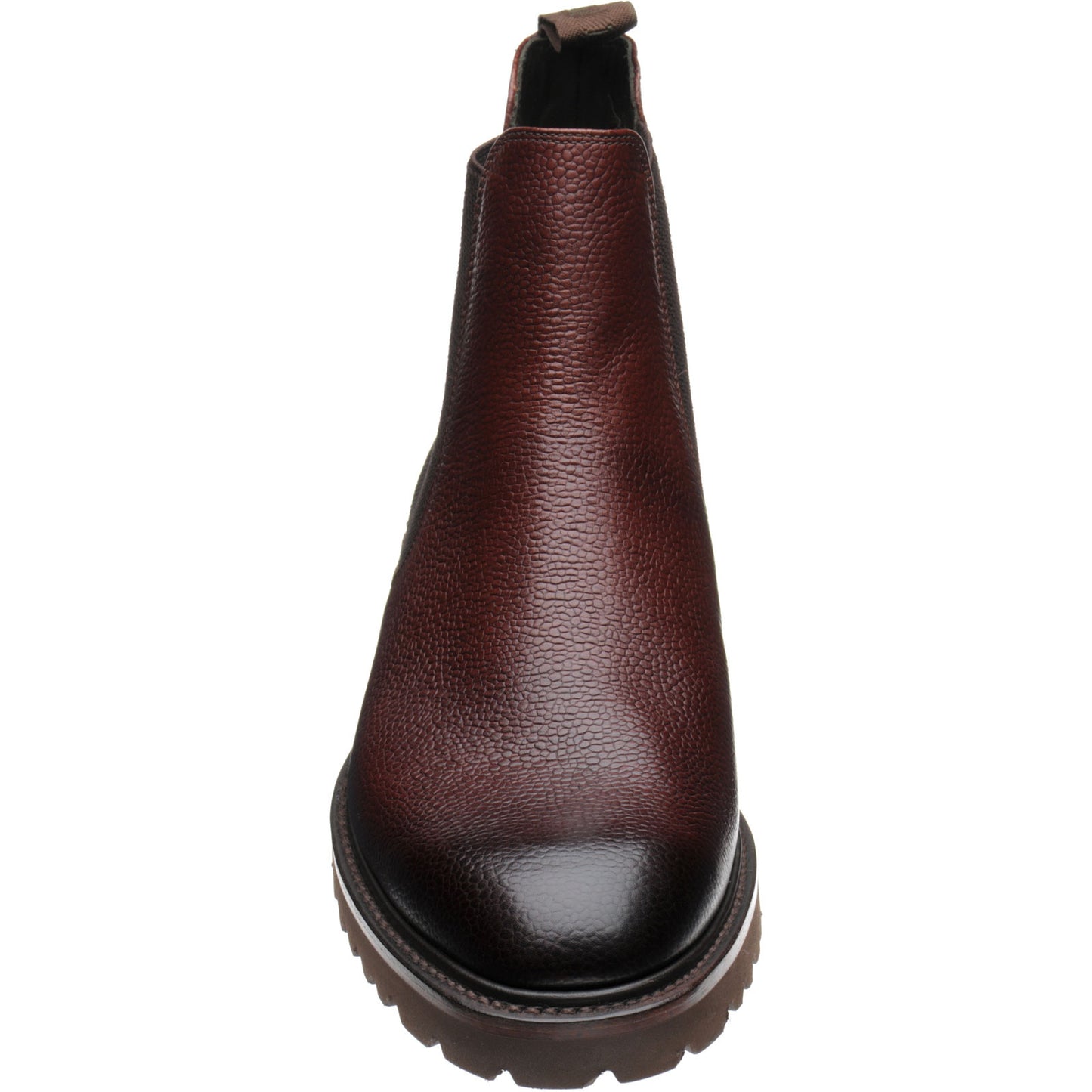 Product image for Loake Huxley Rubber mens Chelsea boots in oxblood grain calf (second)
