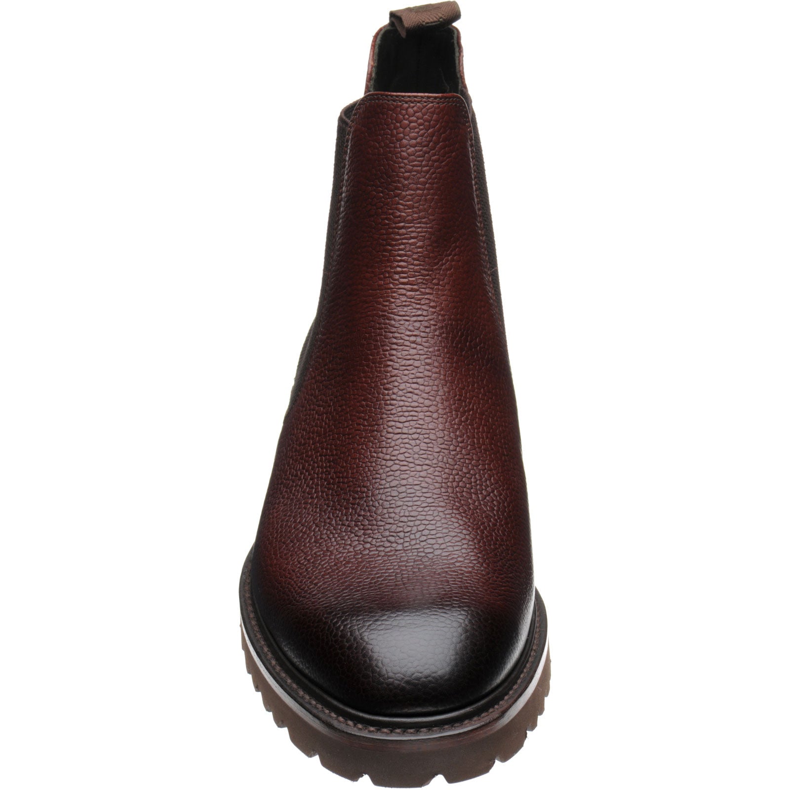 Product image for Loake Huxley Rubber mens Chelsea boots in oxblood grain calf (second)