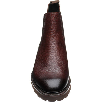 Product image for Loake Huxley Rubber mens Chelsea boots in oxblood grain calf (second)