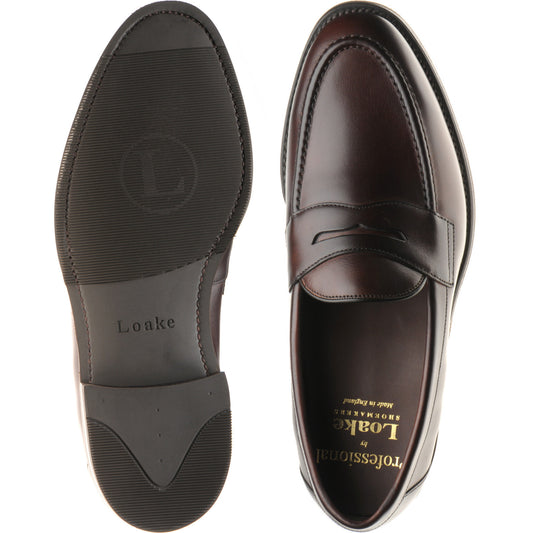 Product image for Loake Imperial Rubber in dark brown waxy