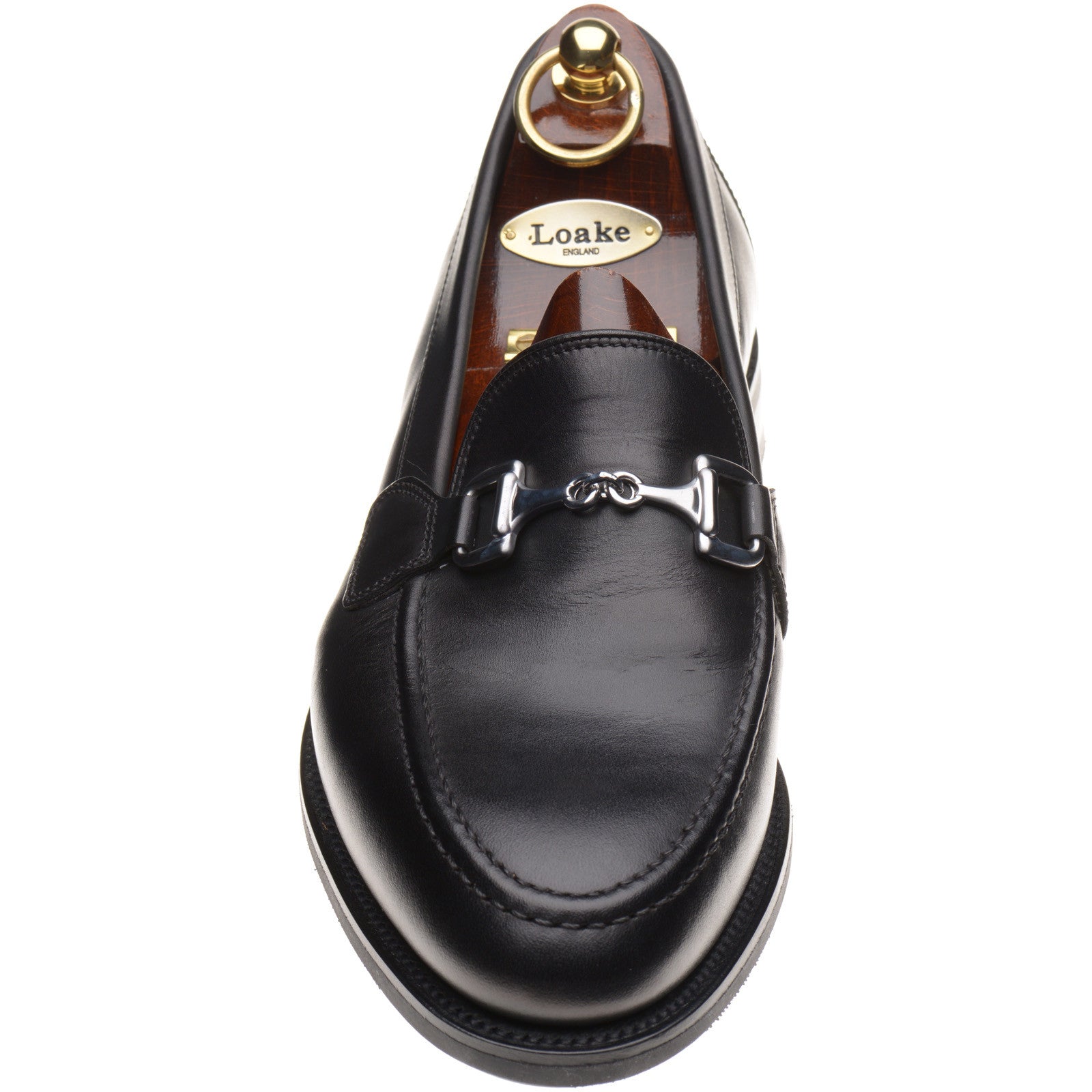 Product image for Loake Kensington mens rubber-soled loafers in black calf (second)