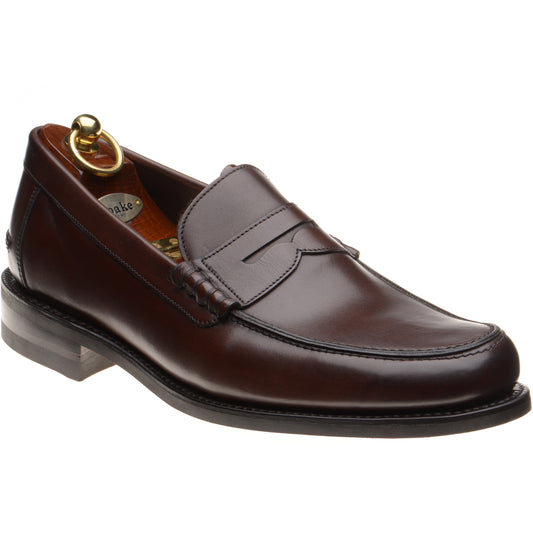 Product image for Loake Kingscliffe mens rubber-soled loafers in dark brown (second)