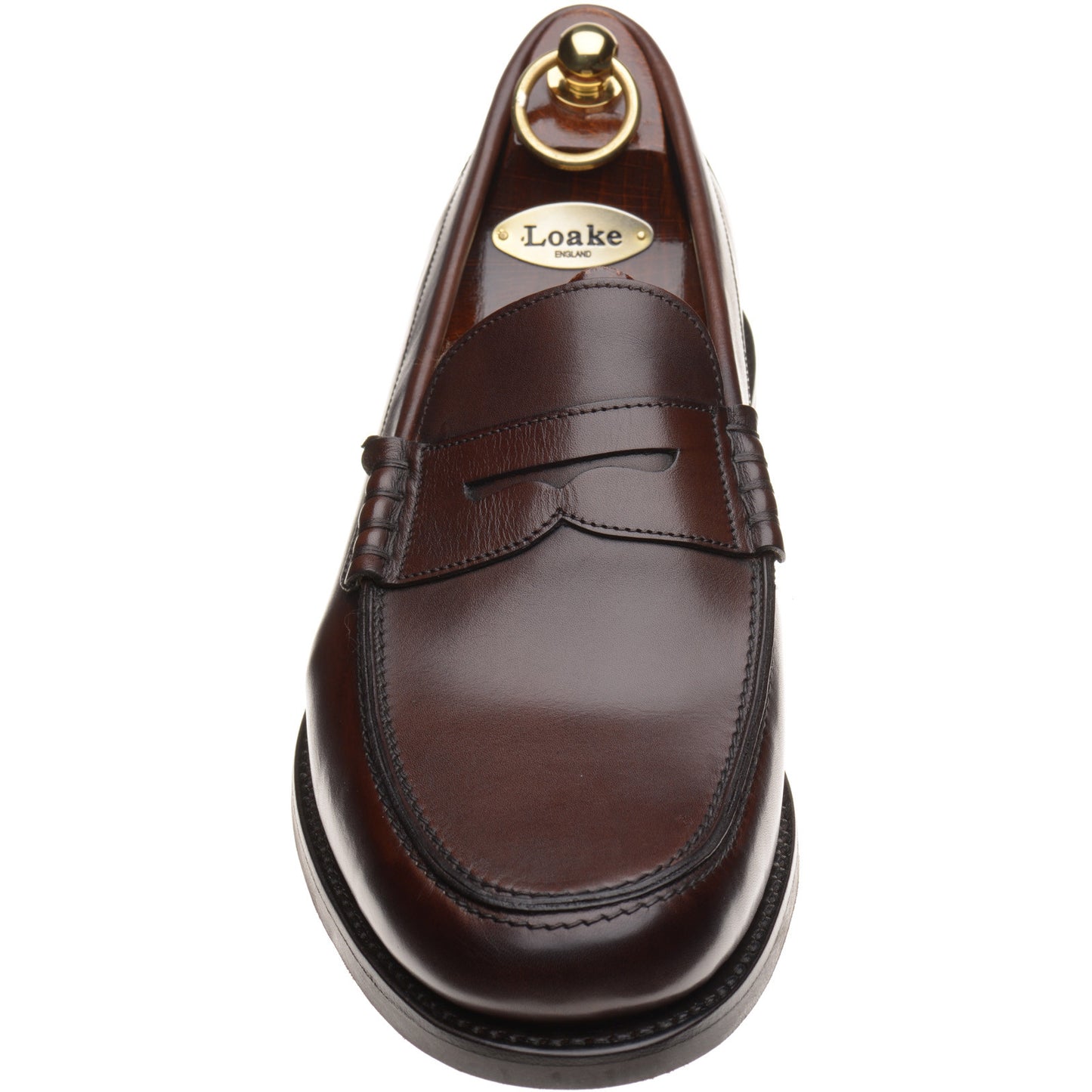 Product image for Loake Kingscliffe mens rubber-soled loafers in dark brown (second)