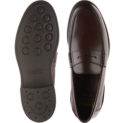 Product image for Loake Kingscliffe mens rubber-soled loafers in dark brown (second)