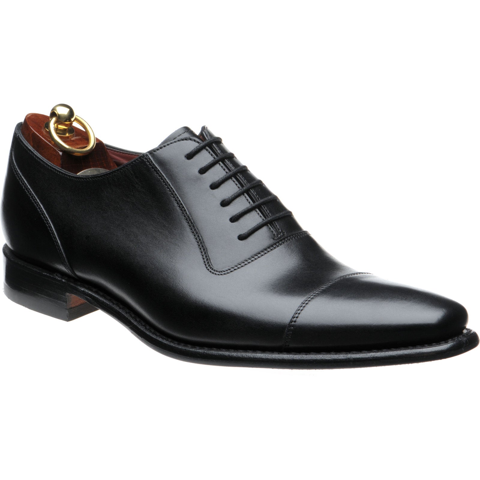 Product image for Loake Larch mens hybrid-soled Oxfords in black calf (second)