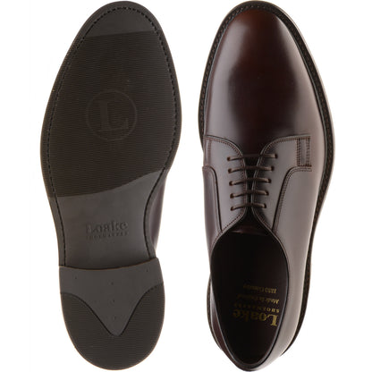 Product image for Loake Leyburn mens rubber-soled Derby shoes in dark brown oiled calf (second)