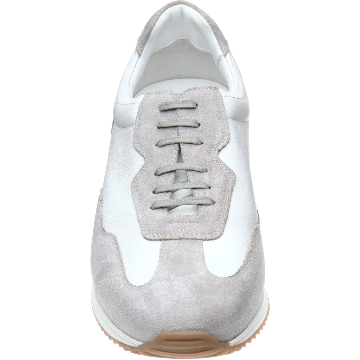 Product image for Loake Linford mens rubber-soled in white calf and grey suede (second)