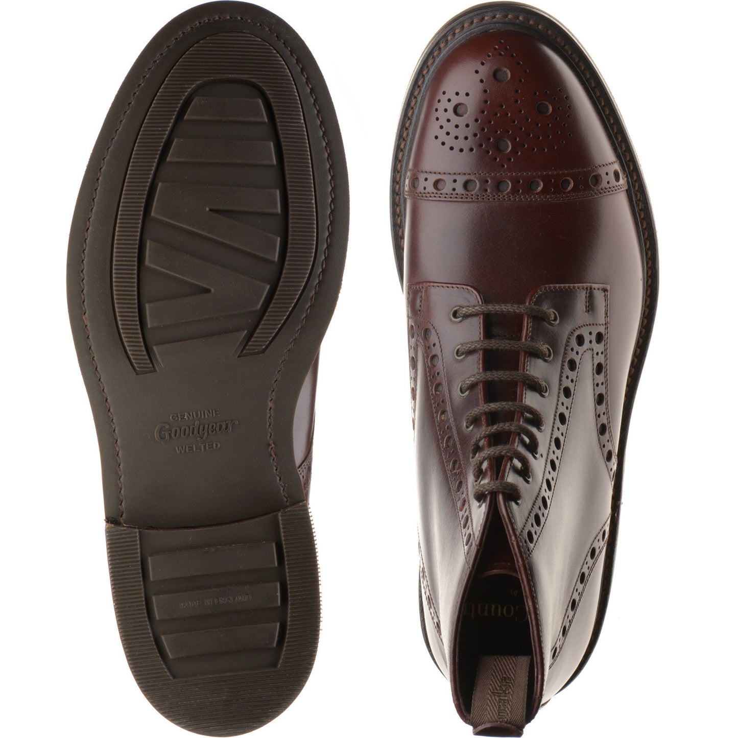 Product image for Loake Loxley mens rubber-soled boots in dark brown (second)