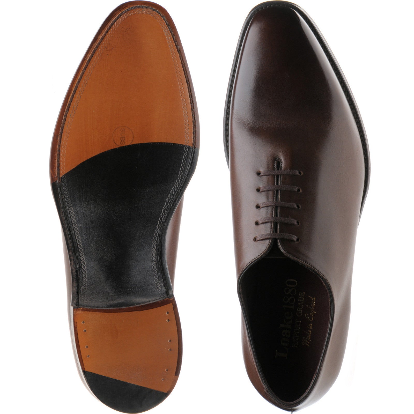 Product image for Loake Parliament mens wholecuts in brown antique calf (second)