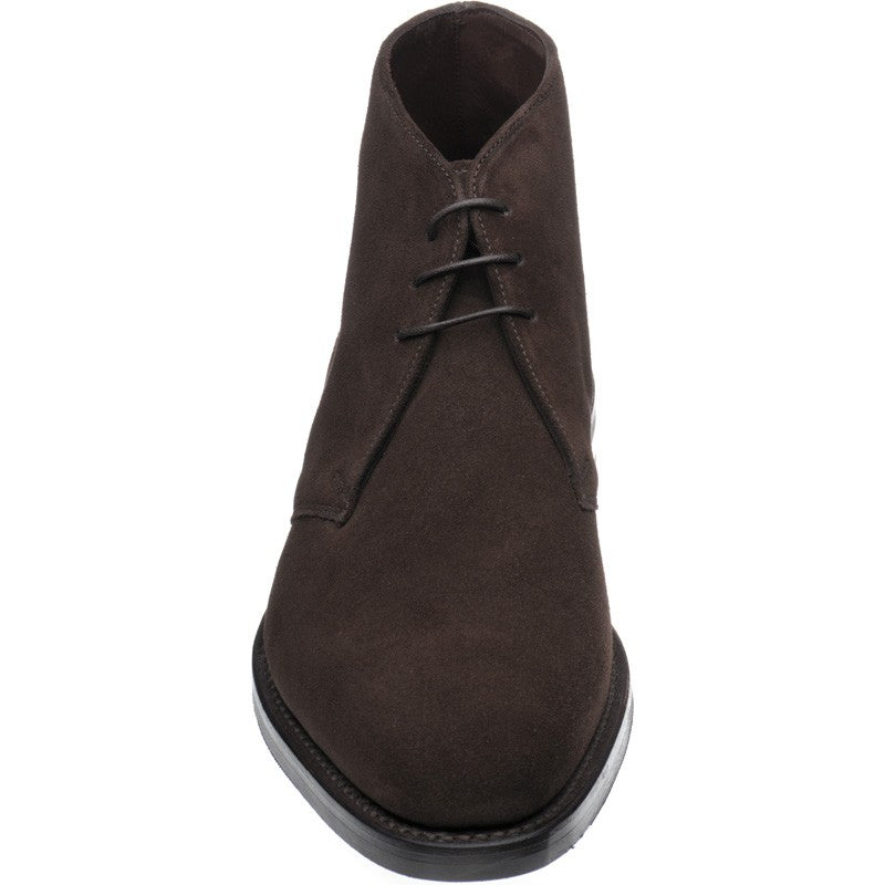 Loake Pimlico mens rubber-soled Chukka boots in dark brown suede