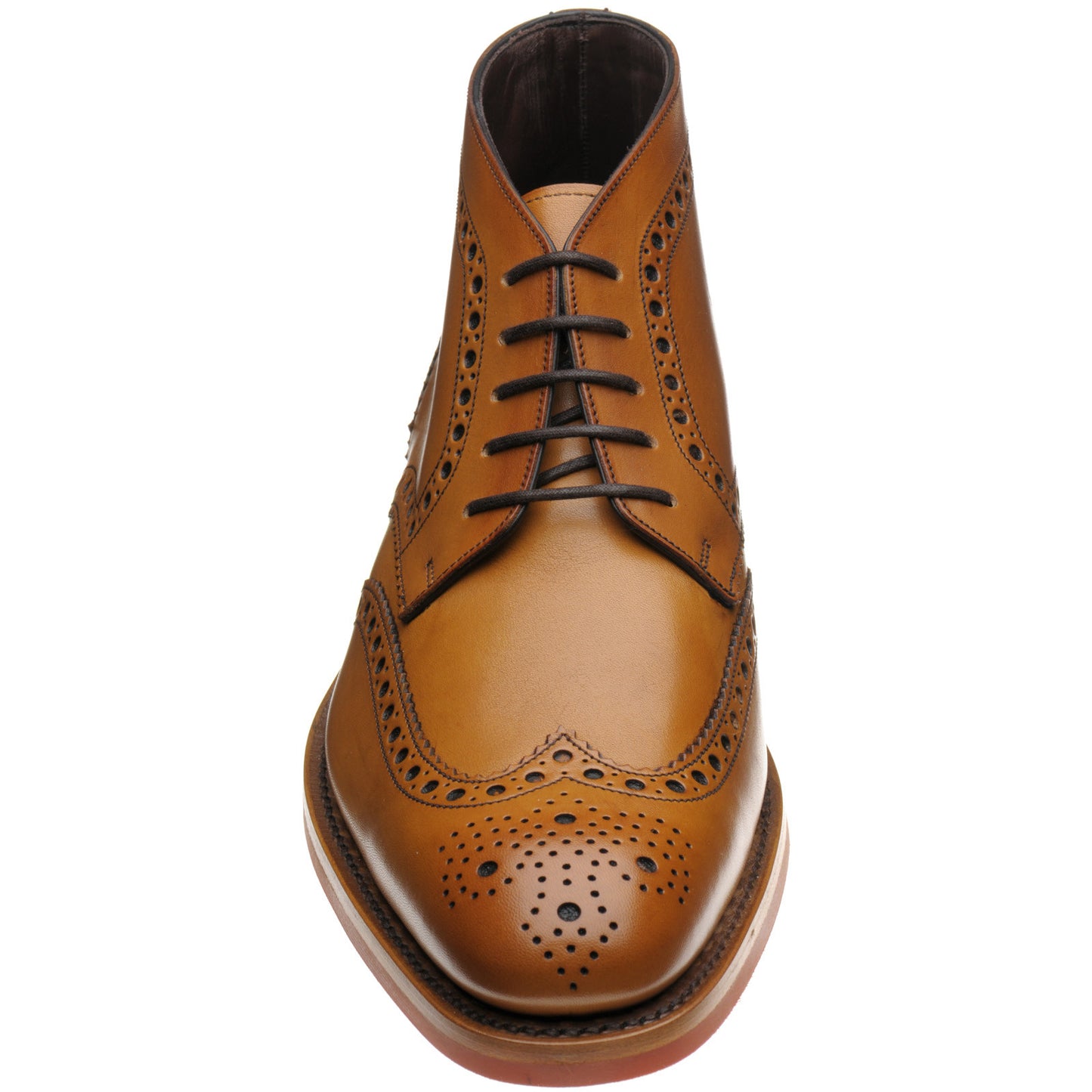 Product image for Loake Reading mens rubber-soled brogue boots in cognac calf (second)