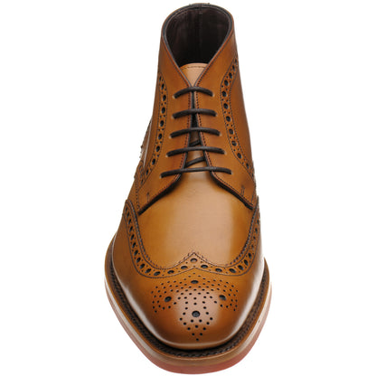 Product image for Loake Reading mens rubber-soled brogue boots in cognac calf (second)