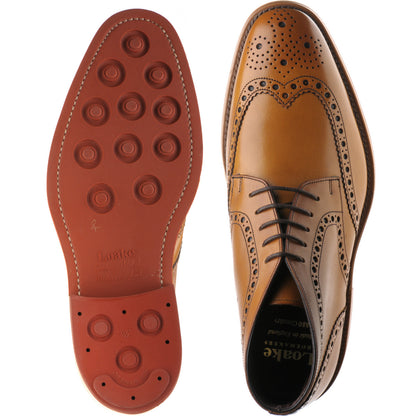 Product image for Loake Reading mens rubber-soled brogue boots in cognac calf (second)