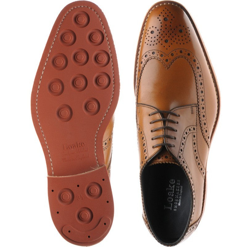 Product image for Loake Redgrave mens rubber-soled brogues in tan calf (second)