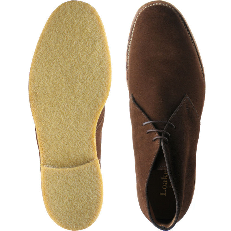 Product image for Loake Rivington mens Chukka boots in brown suede