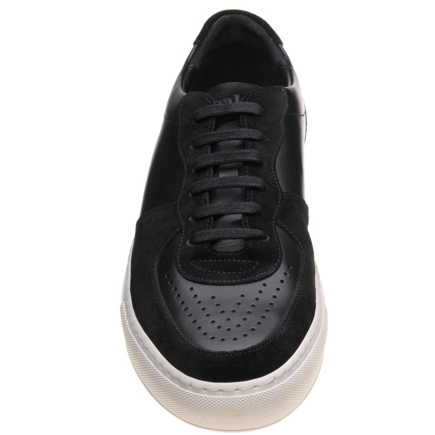 Product image for Loake Rush mens rubber-soled trainers in black calf and black suede (second)