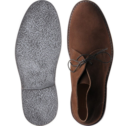 Product image for Loake Sahara mens rubber-soled Chukka boots in brown suede