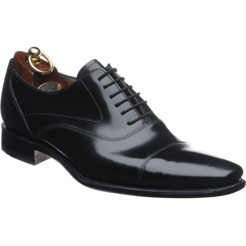 Loake Sharp mens Oxfords in black polished (second) – Herring Shoes