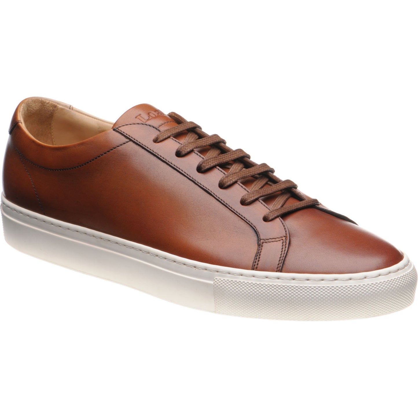 Product image for Loake Sprint mens rubber-soled trainers in deep chestnut calf (second)
