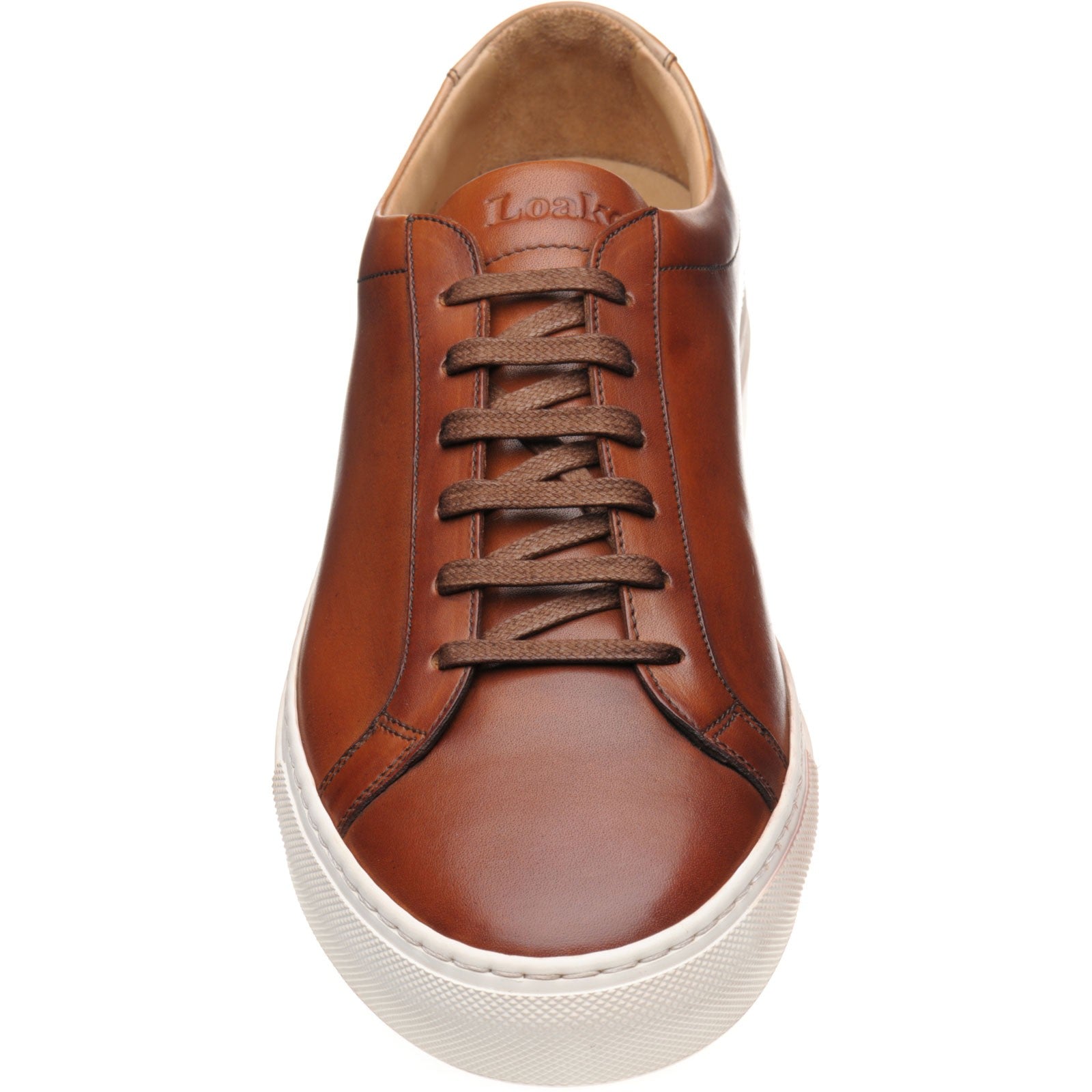 Product image for Loake Sprint mens rubber-soled trainers in deep chestnut calf (second)