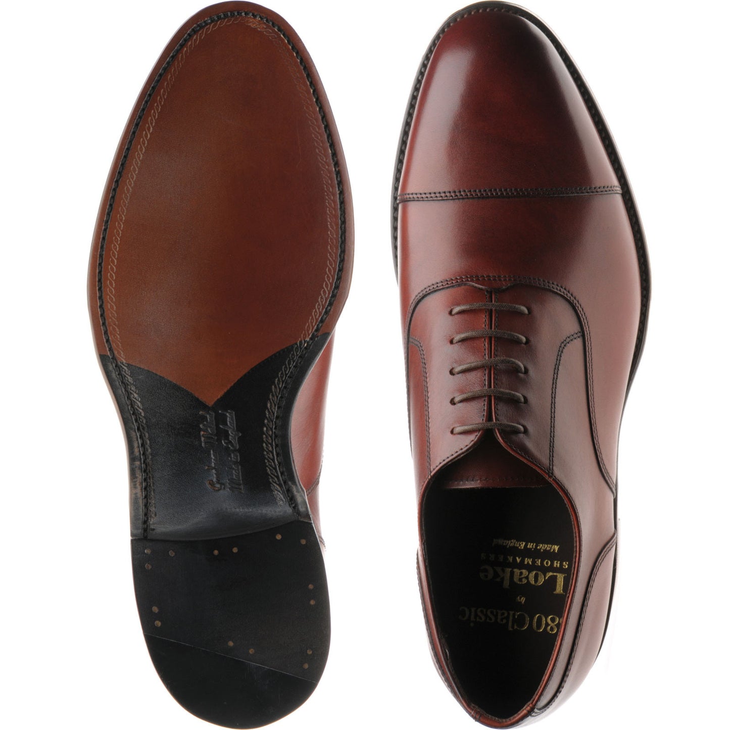 Product image for Loake Stonegate mens Oxfords in seared mahogany (second)