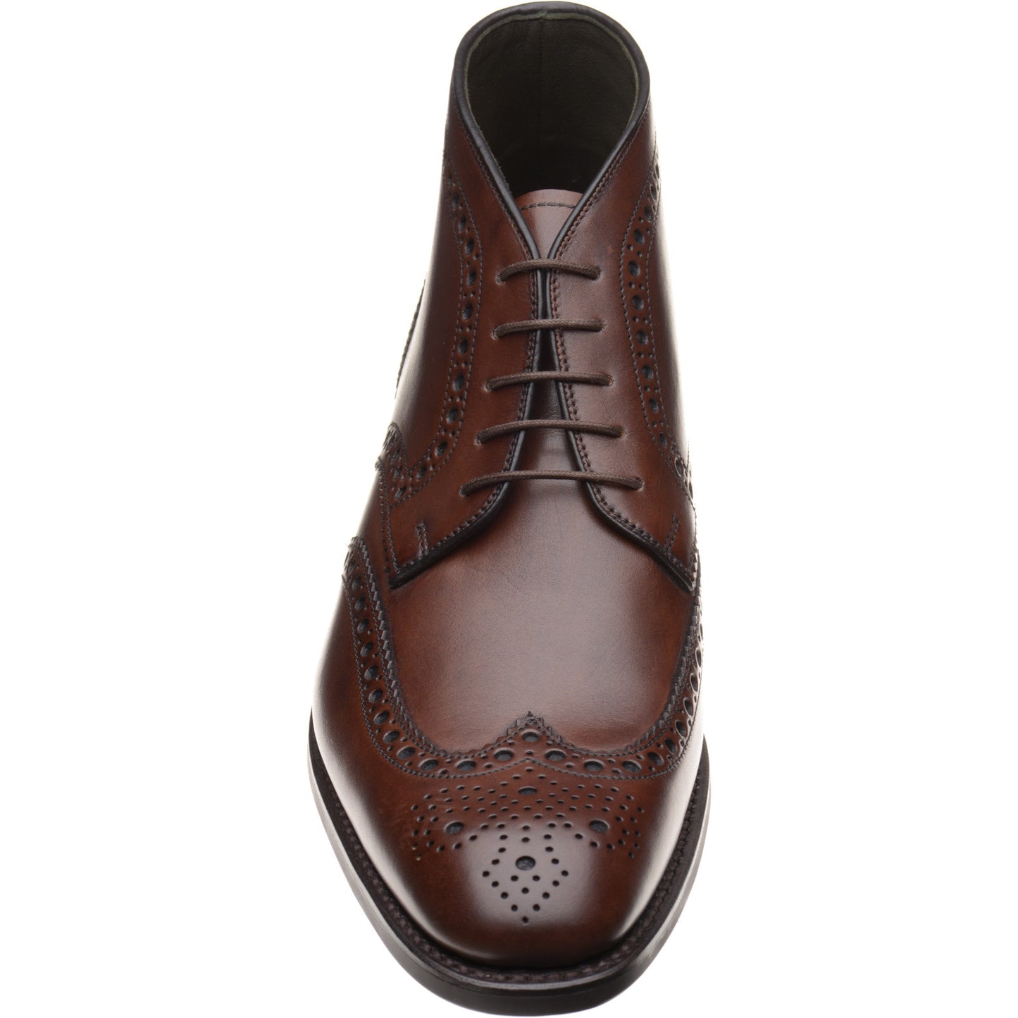 Product image for Loake Sywell mens rubber-soled brogue boots in dark brown (second)