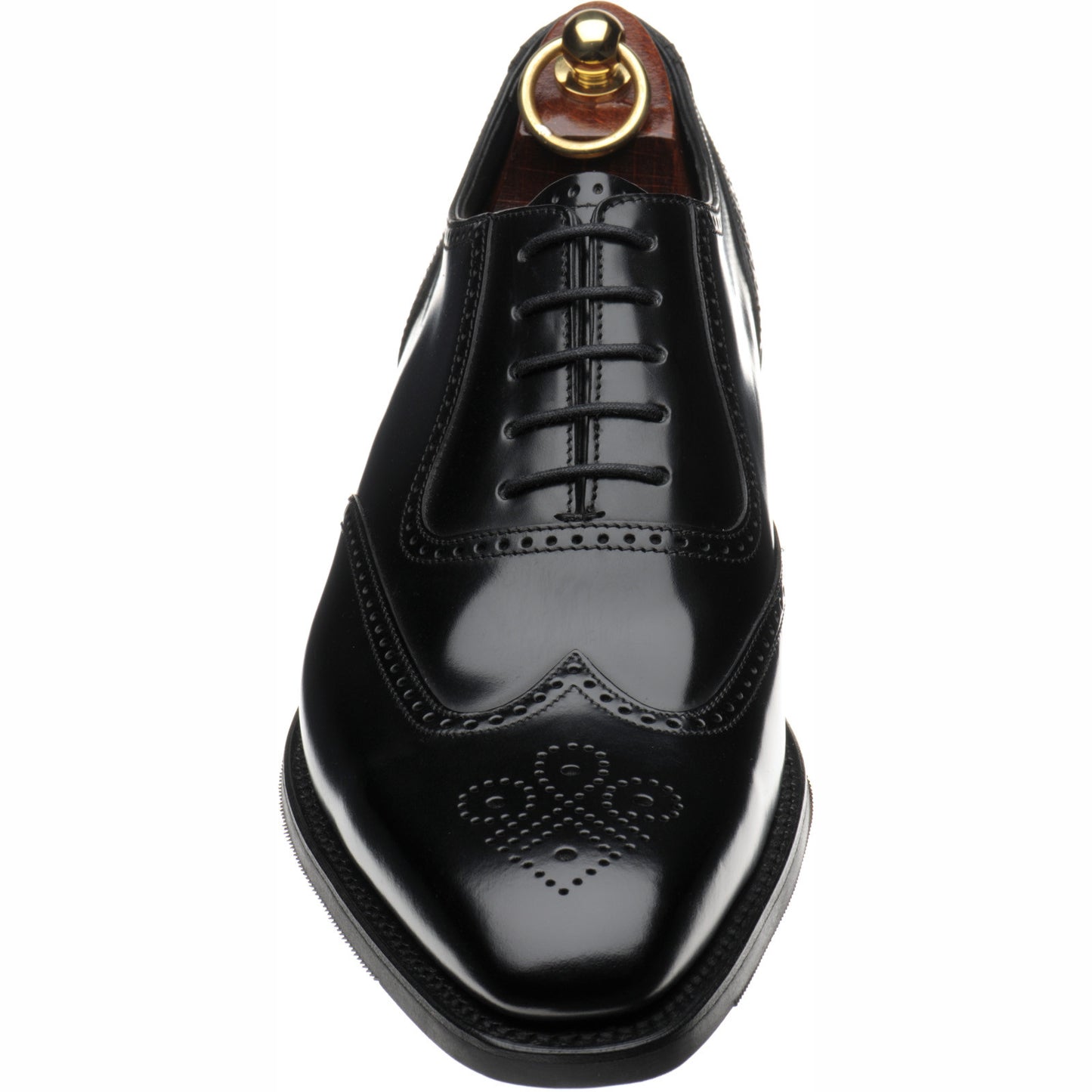 Product image for Loake Tay mens rubber-soled brogues in black polished (second)