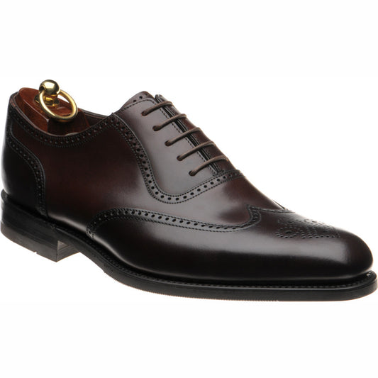 Product image for Loake Tay mens rubber-soled brogues in dark brown calf