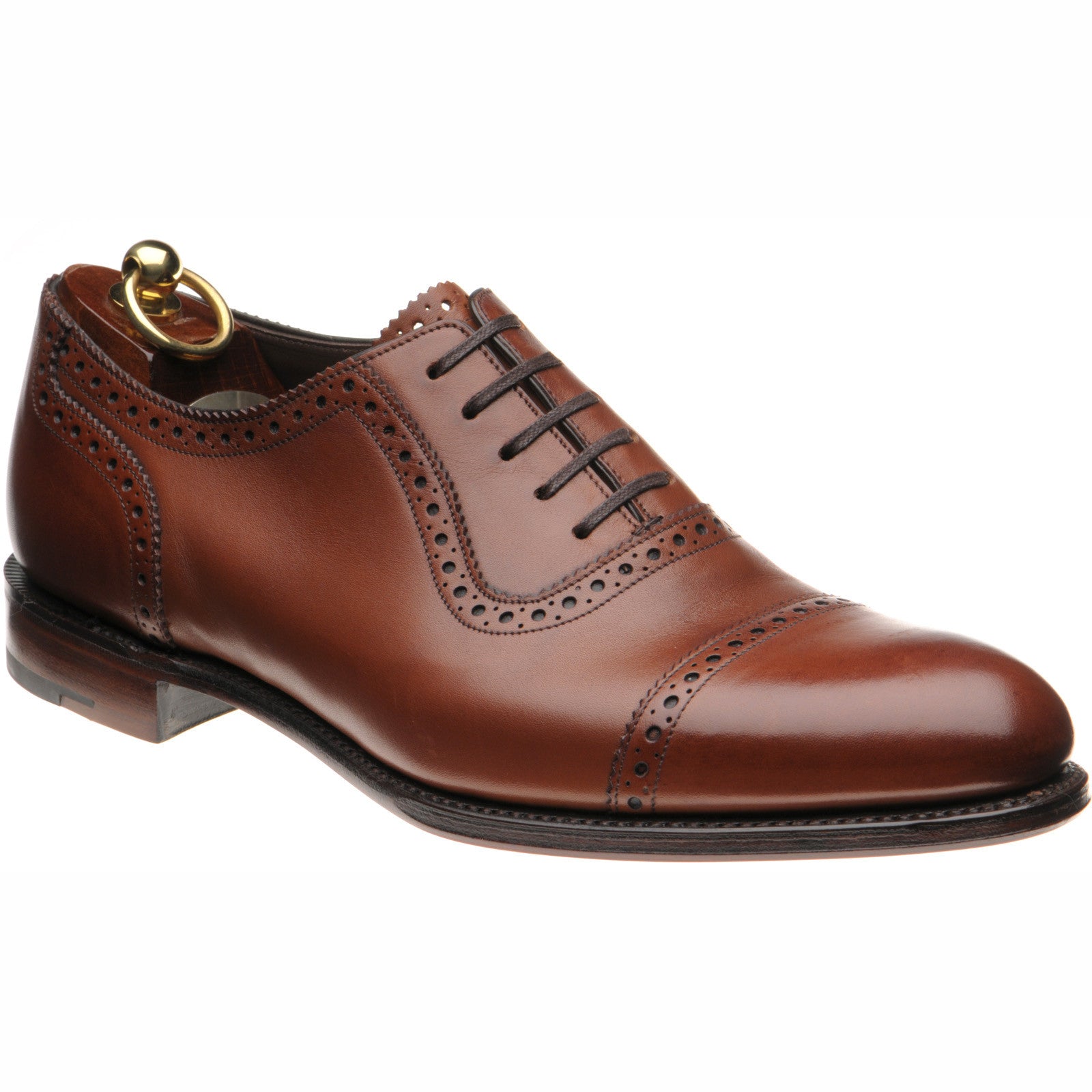 Product image for Loake Trinity mens semi-brogues in mahogany calf (second)