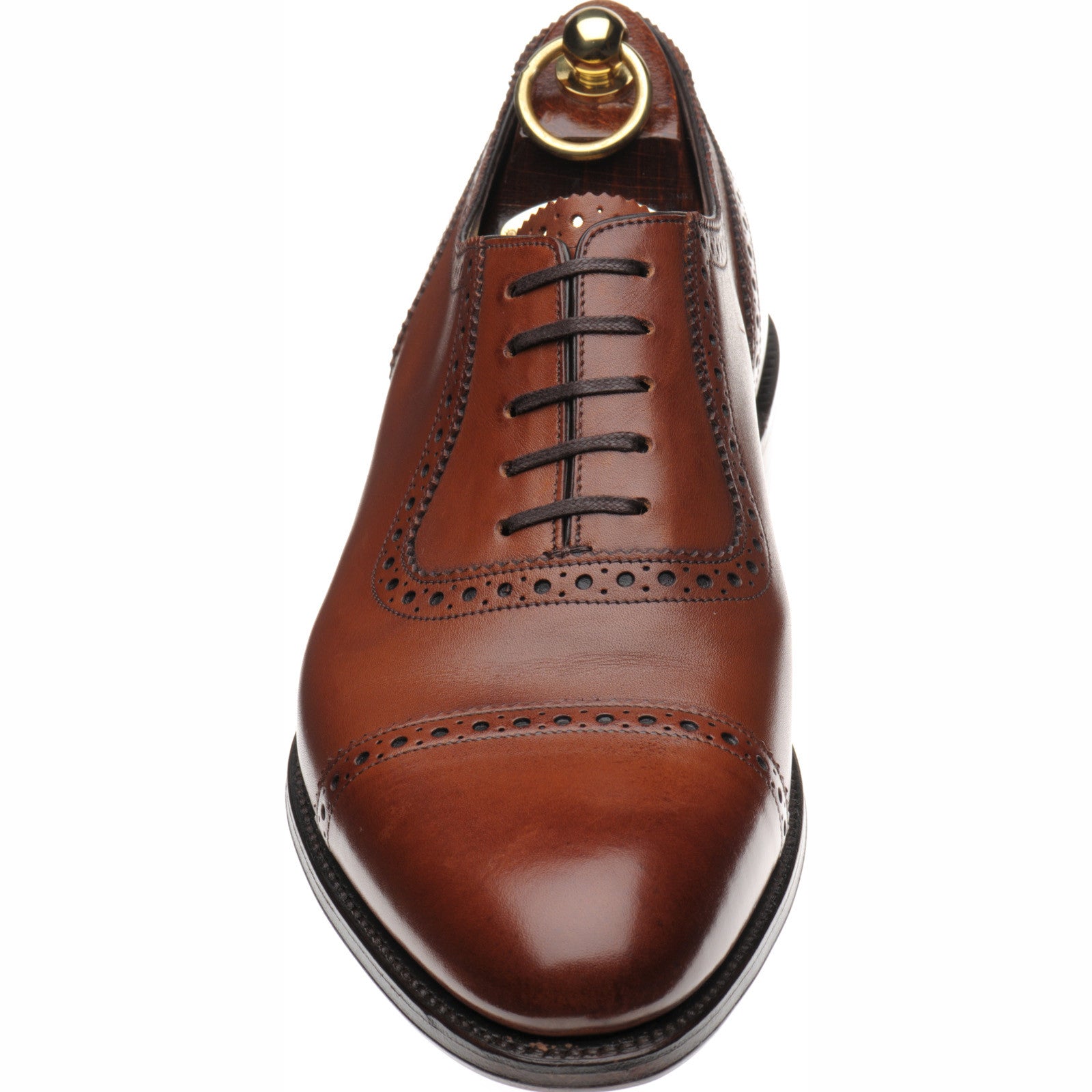 Product image for Loake Trinity mens semi-brogues in mahogany calf (second)