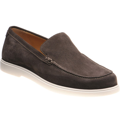 Product image for Loake Tuscany mens rubber-soled loafers in anthracite grey suede
