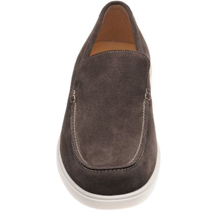 Product image for Loake Tuscany mens rubber-soled loafers in anthracite grey suede