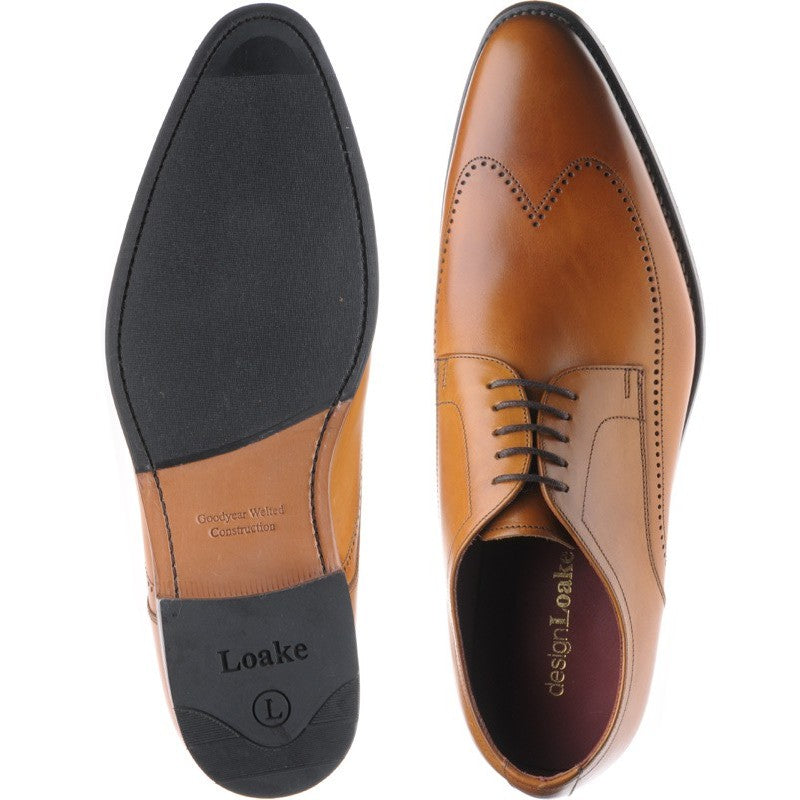 Product image for Loake Victor mens brogues in tan calf (second)