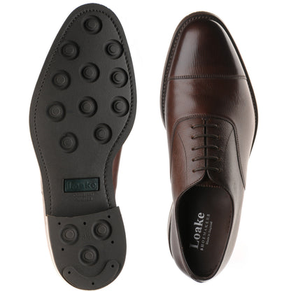 Product image for Loake Wadham Rubber mens rubber-soled Oxfords in brown grain (second)