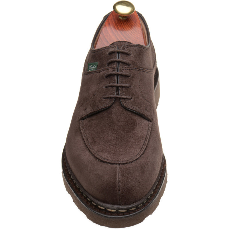 Product image for Paraboot Avignon mens rubber-soled Derby shoes in velour congo