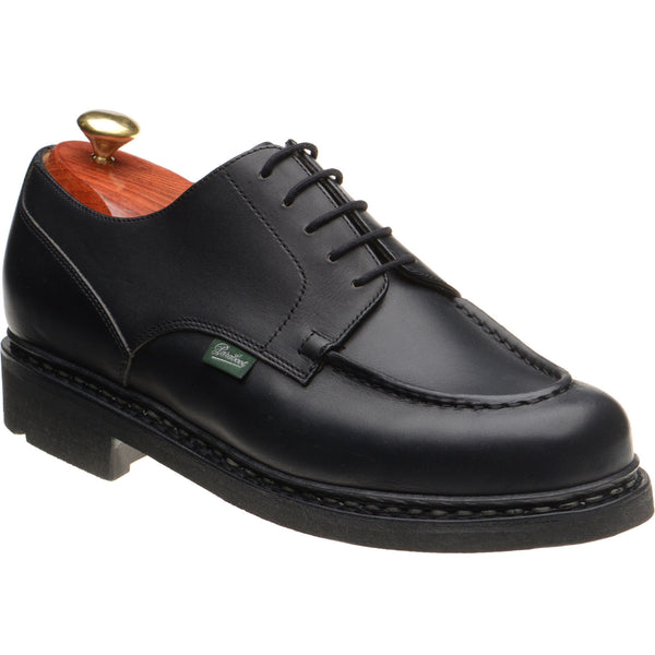 Paraboot Chambord mens rubber-soled in lisse noir black – Herring