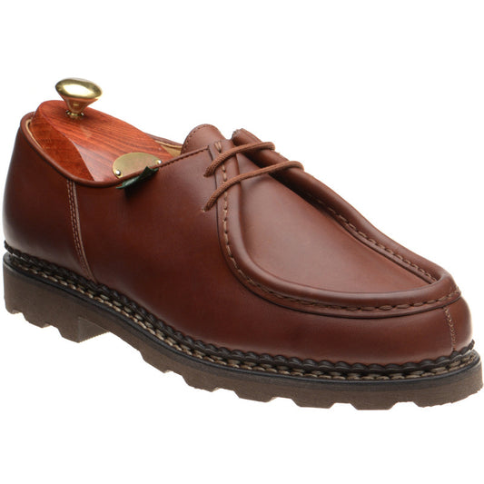Product image for Paraboot Michael mens rubber-soled Derby shoes in lisse marron