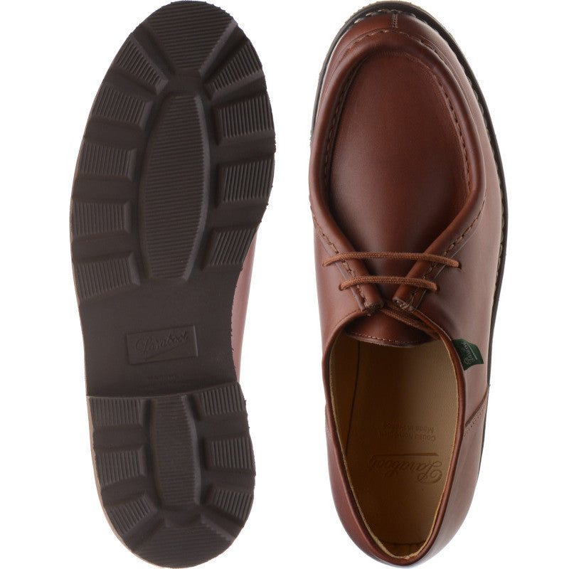 Product image for Paraboot Michael mens rubber-soled Derby shoes in lisse marron