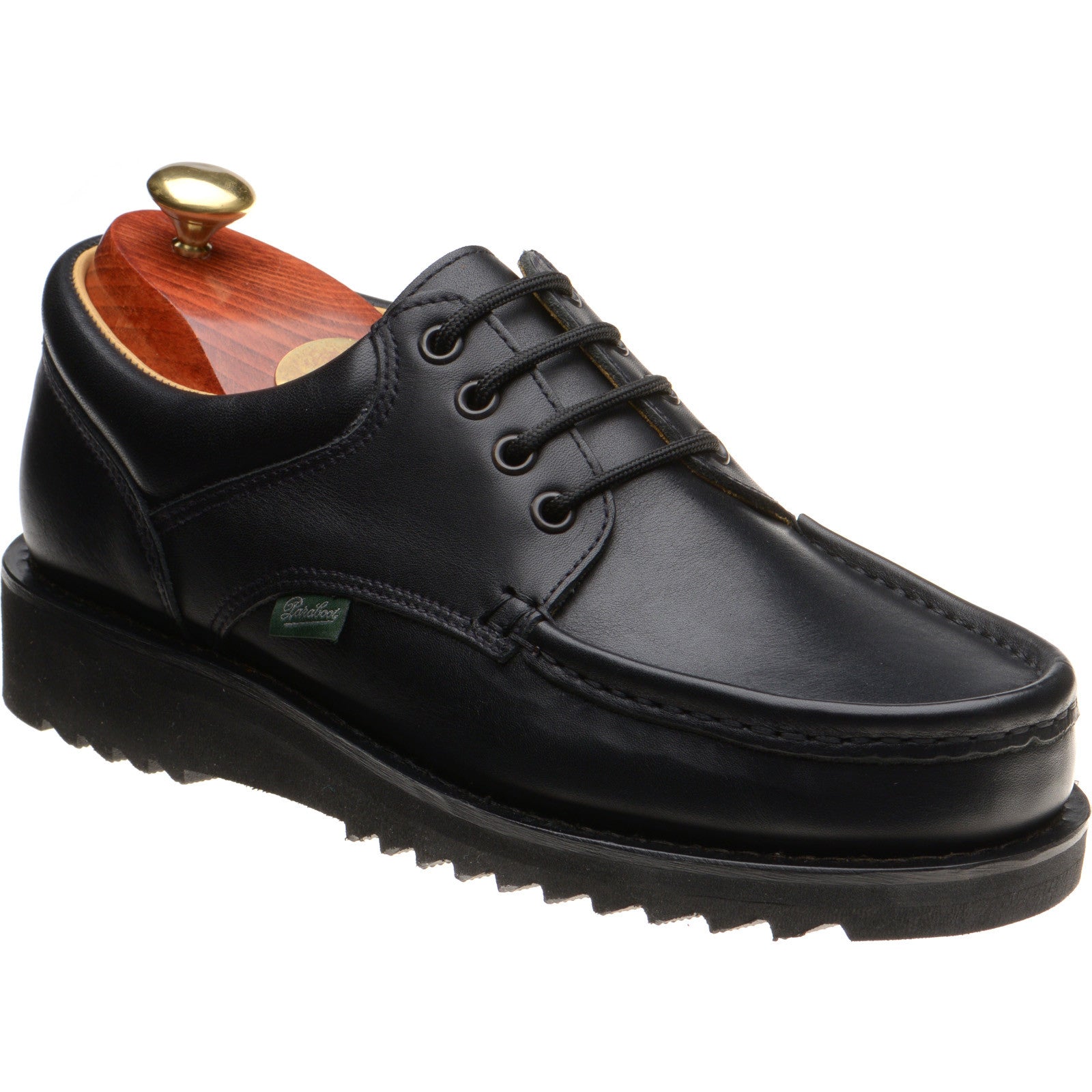 Paraboot Thiers mens rubber-soled Derby shoes in lisse noir black