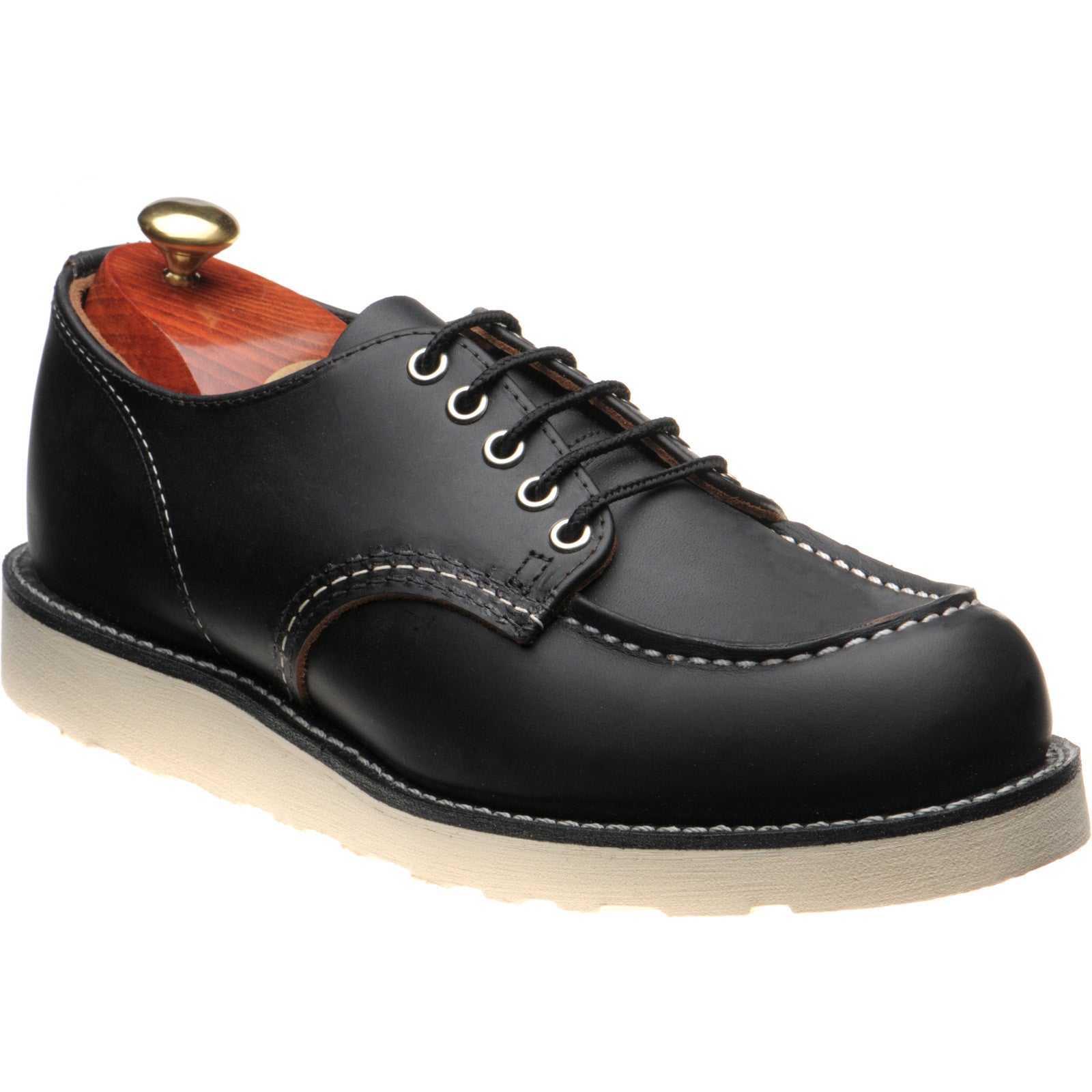 Red Wing Shop Moc Oxford mens rubber-soled Derby shoes in black prairi ...