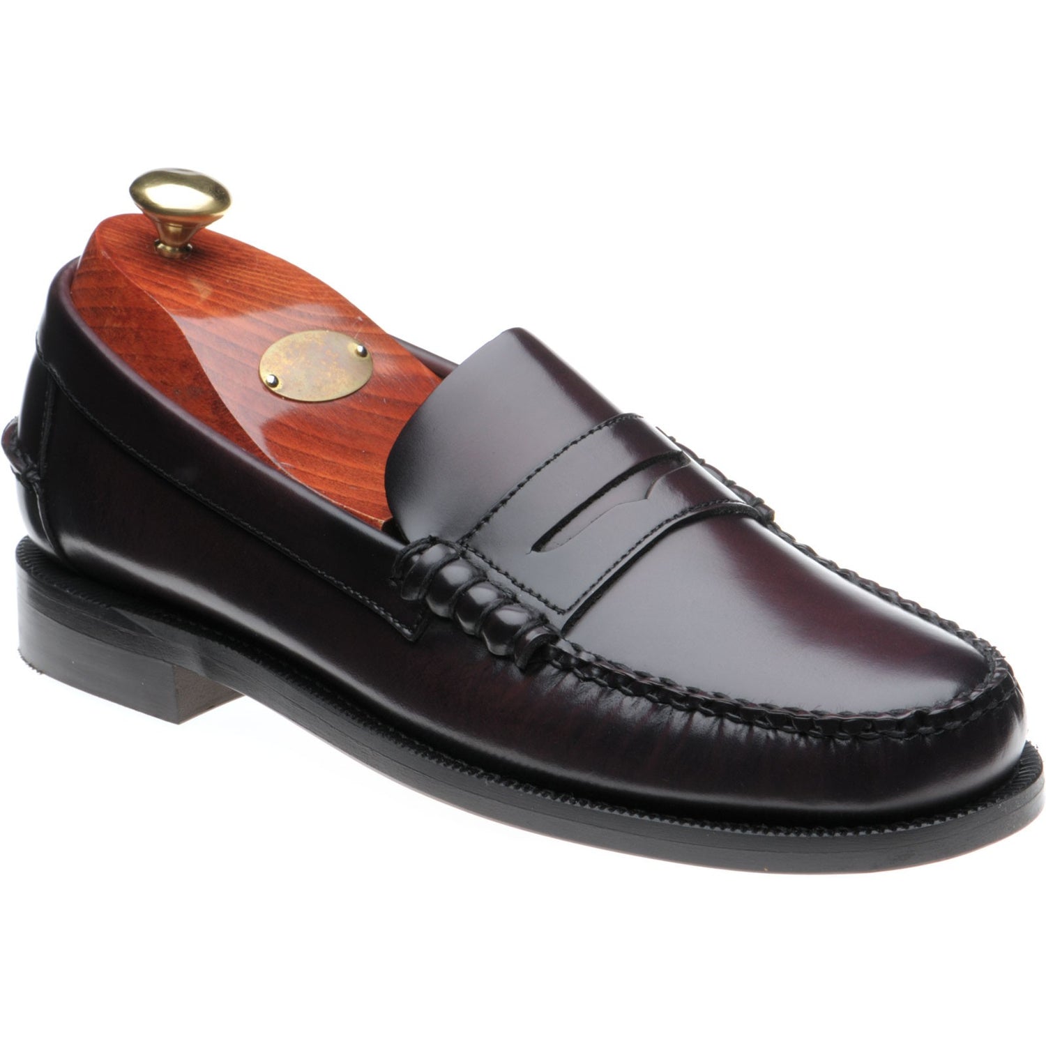 Product image for Sebago Classic Dan mens loafers in burgundy